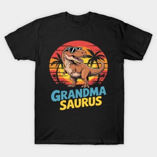 Grandmasaurus T Rex Dinosaur Grandma Saurus Family Matching T-Shirt